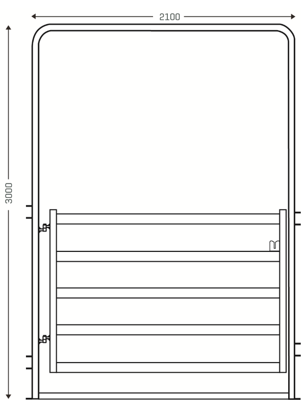 CGP2.1 Premium Bent Top Cattle Gate 2